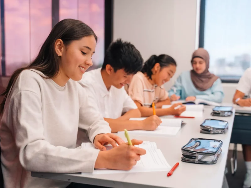 matrix education students studying at matrix campus