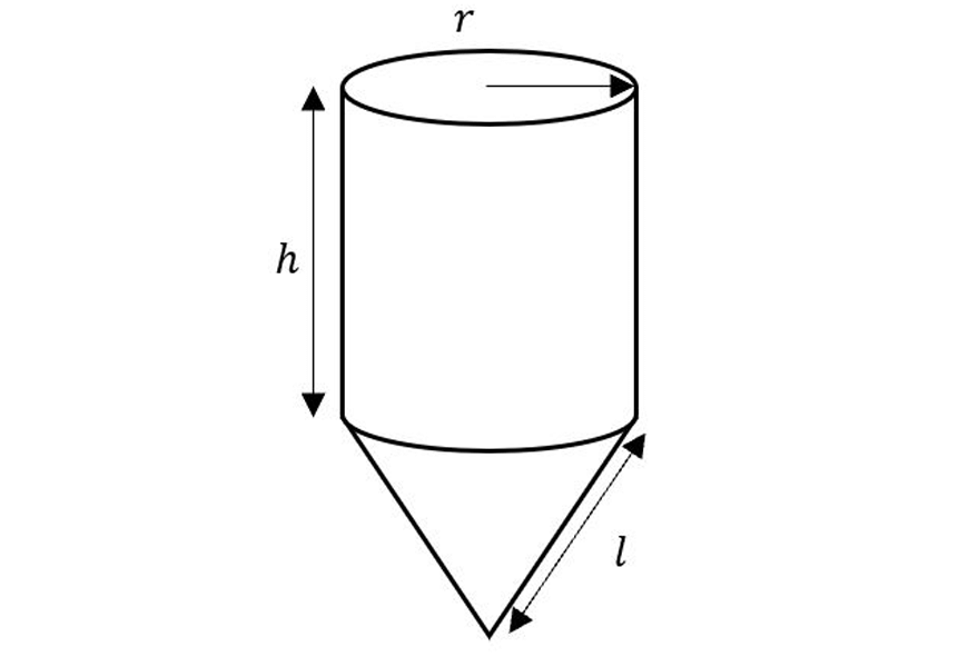 guide-maths-y-9-SA-composite-shapes-cone-connect-cylinder