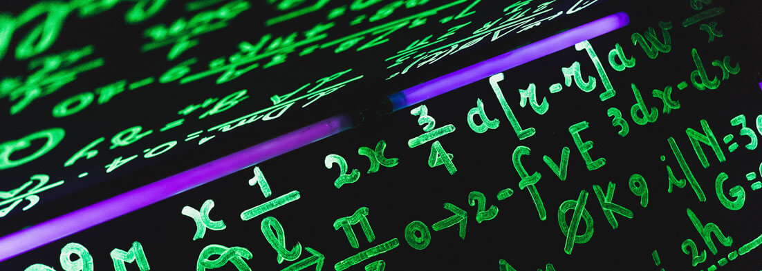 beginners-guide-to-year-9-maths-year-9-algebraic techniques and equations-fluro green algebraic symbols on a black background