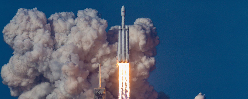 5 reasons junior science is essential banner image of falcon x lifting off from the space x base