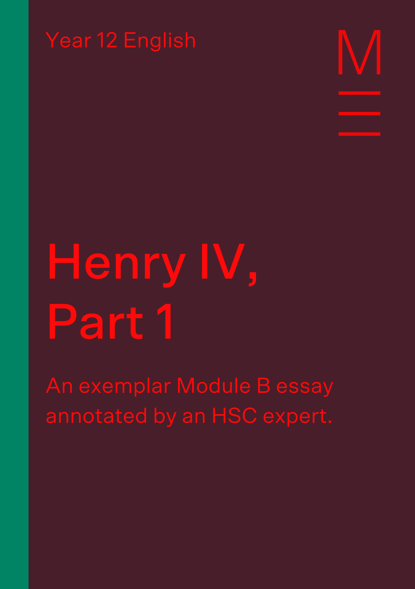 CO_English Covers Henry IV PART 1 ANNOTATED ESSAY