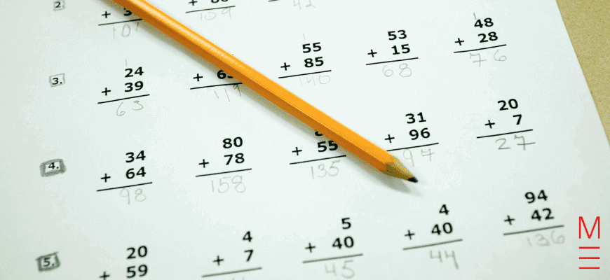 Year 6 student maths work