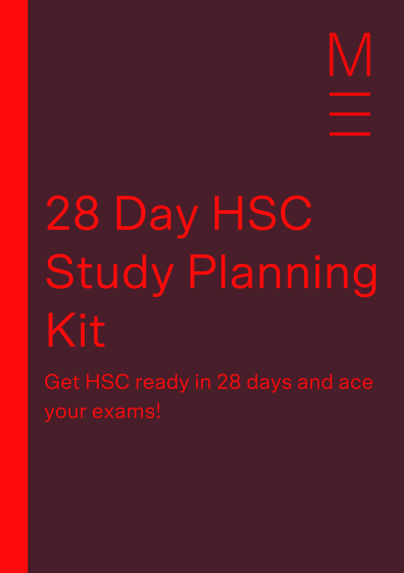 Your 28 Day HSC Chemistry Study Plan HSC Bootcamp Kit