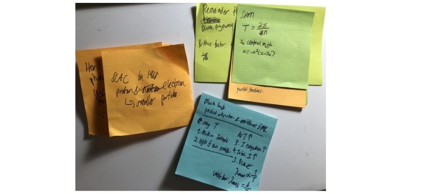 Alan's post it notes How I Maximise Time by Studying Smarter, Not Harder