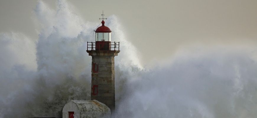 Penelope's Study Hacks- How To Study Effectively Through Uncertainty lighthouse in a storm image