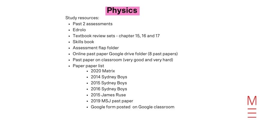 list of physics study tasks Elvera's Hacks: How I Achieved 100% In My Chemistry And Physics Prelims