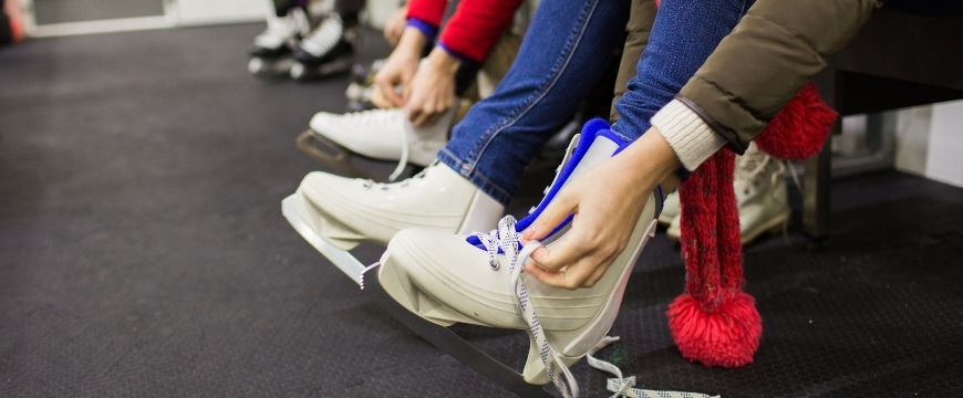 Staying Fit and Active for the HSC - student wellbeing articles - girl putting on ice skating shoes