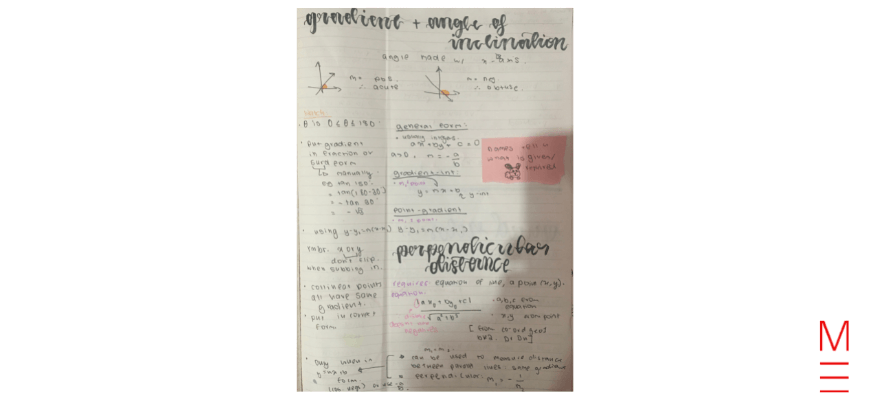 image of maths ext 1 notes