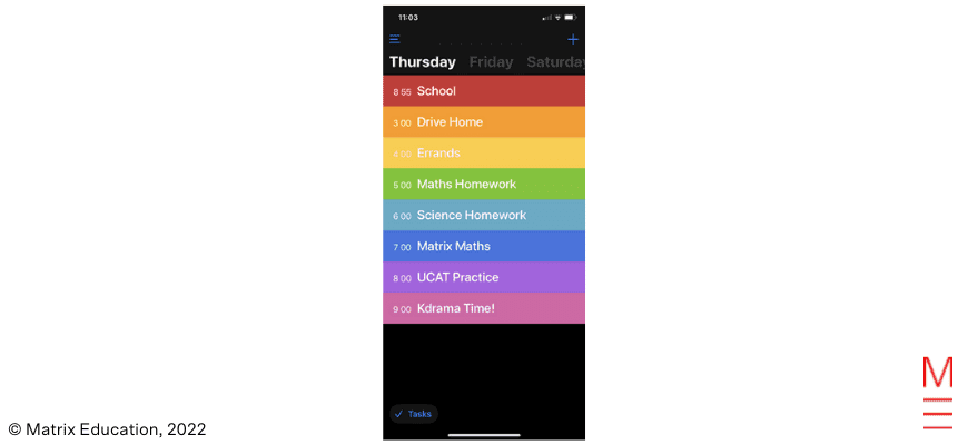 matrix education take the stress out of exam prep Afrina Tanisha High School Hacks timetable