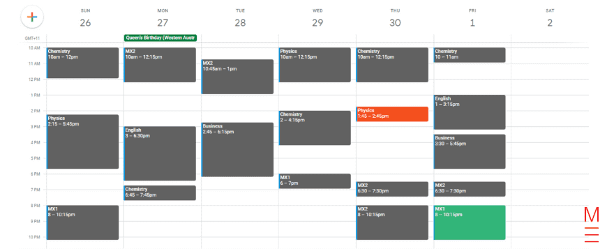 Calendar used to improve English rank