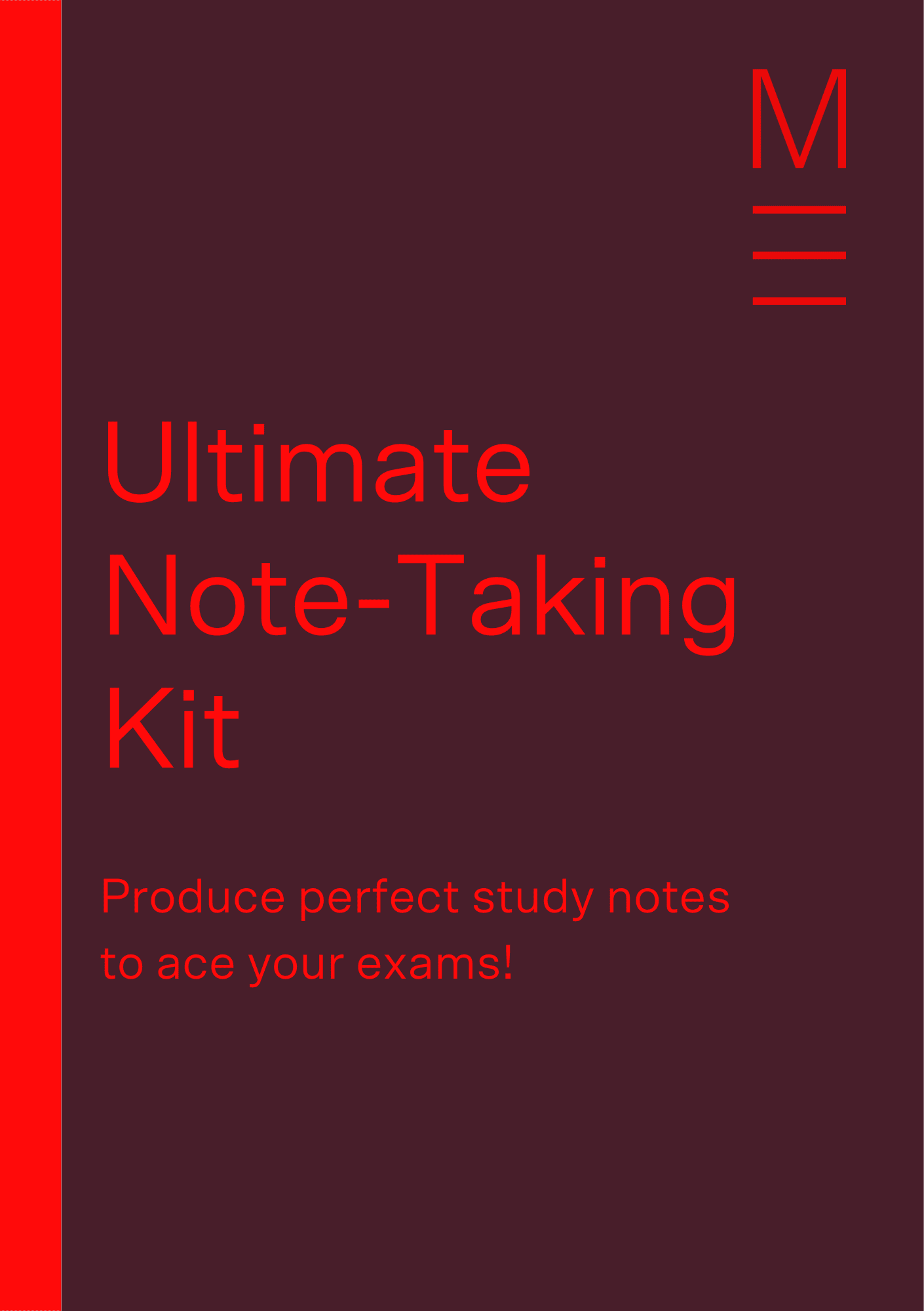 Sample page of the Ultimate Note Taking Kit