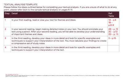 matrix education 'textual analysis planner' sample template