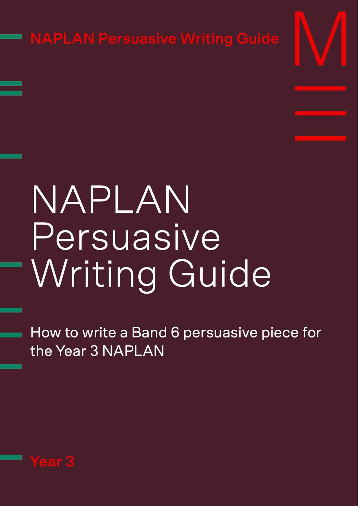 title page download your free year 3 NAPLAN persuasive writing guide