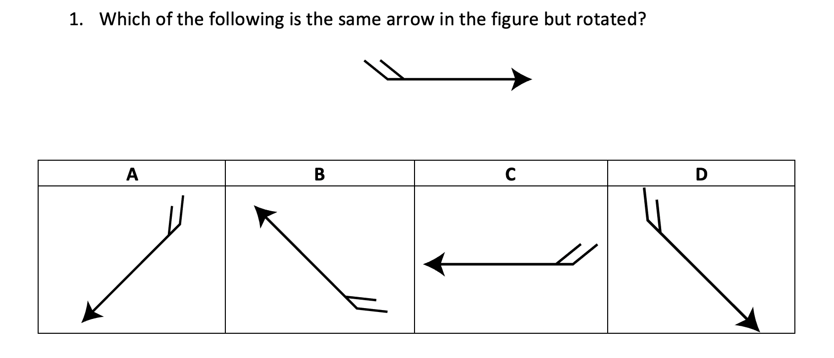 image rotation OC test thinking skills practice question