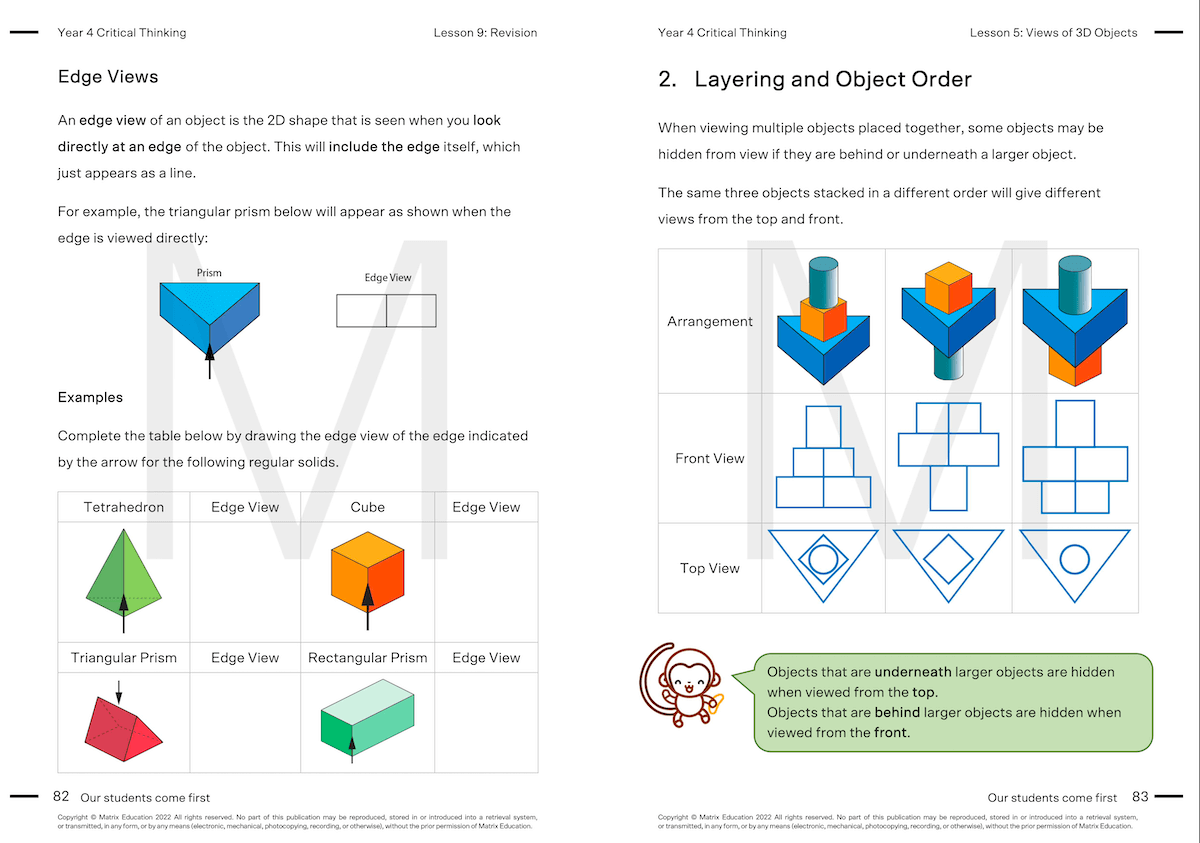 Y4 Critical Thinking Skills 5 - 3D Objects