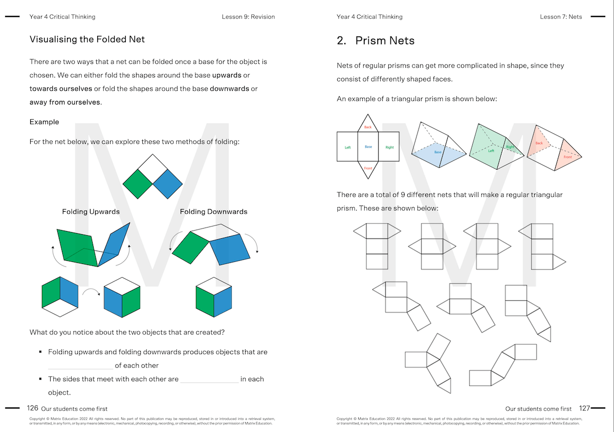 Y4 Critical Thinking Skills 8 - nets