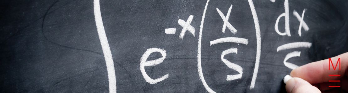 matrix education maths formula on black board