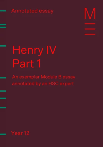 maroon book cover titled 'henry IV part 1'