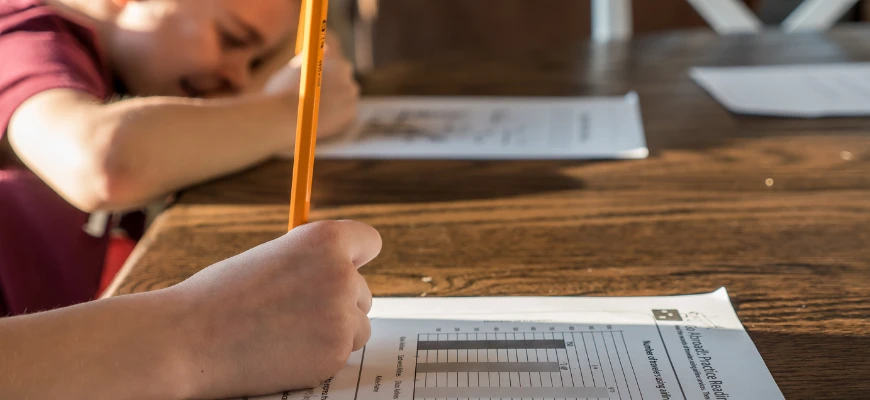 matrix education students completing an OC Test with graphs on the sheet
