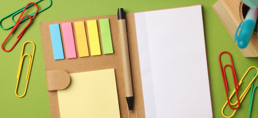matrix education stationery against a bright green background