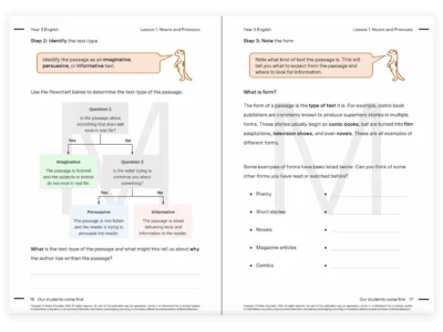 matrix education year 3 english tutoring resource