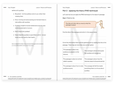 matrix education year 3 english tutoring resource