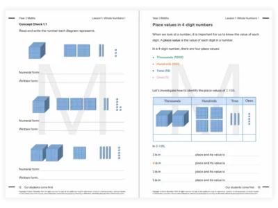 matrix education year 3 maths tutoring resource