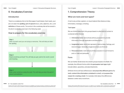 matrix education year 4 english tutoring resource