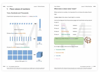 Matrix Education year 4 maths tutoring resource