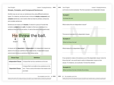 matrix education year 5 english tutoring resource