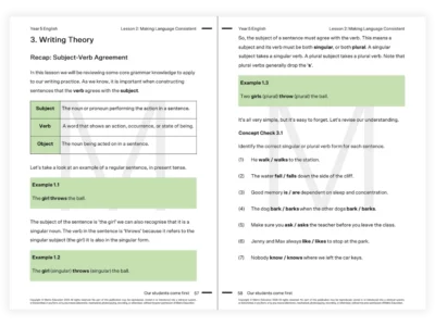 matrix education year 5 english tutoring theory book