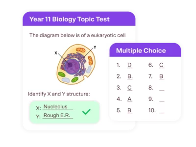 year 11 biology tutoring topic test