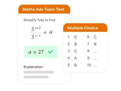 year 11 maths advanced tutoring topic test