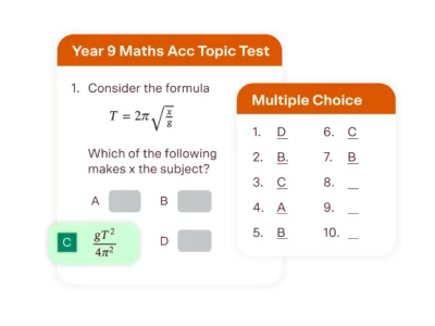 year 9 maths acceleration tutoring topic test