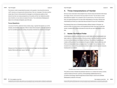 matrix education year 10 english tutoring resource