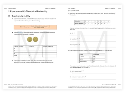 matrix education year 10 maths tutoring resource