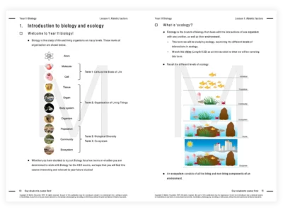 year 11 biology tutoring resource