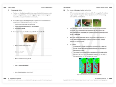 matrix education year 11 biology tutoring resource