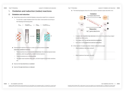 year 11 chemistry tutoring resource