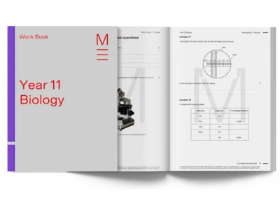 year 11 vce biology tutor work book spread resource