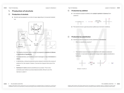 matrix education year 12 chemistry tutoring resource