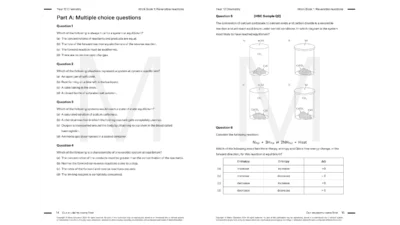 year 12 chemistry tutoring resource workbook