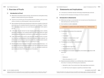 year 12 maths extension 2 tutoring resource