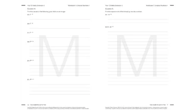 year 12 maths extension 2 tutoring resource workbook