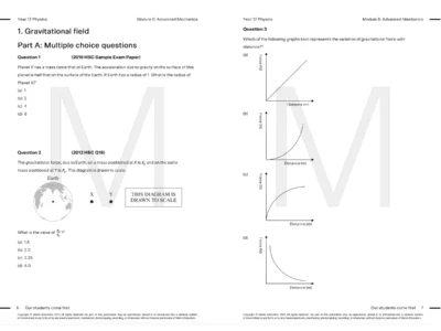 year 12 physics HSC Prep Course work book resource