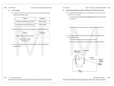 matrix education year 12 physics tutoring resource