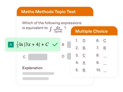 year-12 vce maths methods tutoring topic-tests