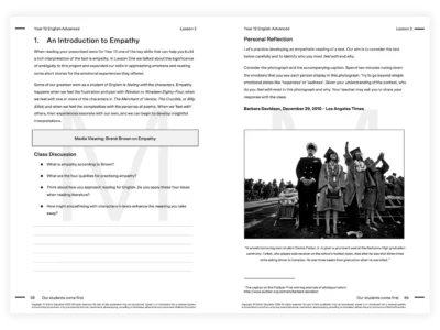 vce english tutoring theory book spread resource preview