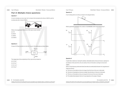 vce physics tutoring melbourne tutor work book resource