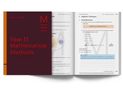 year 11 vce maths methods tutor Theory Book Spread Mockup resource